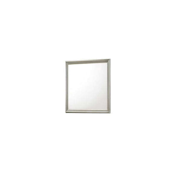 Square Molded Wooden Frame Dresser Mirror, Antique Silver