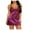 Purple, variant on Womens Fashion Lace Bodysuit Long Sleeve Lingerie Deep V Teddy Babydoll Sexy Lace Bodysuit