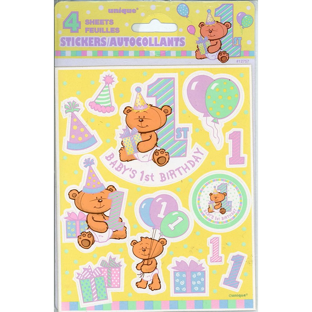 Baby's 1st Birthday Stickers