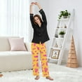 thumbnail image 6 of Dailycode Women's Pajama Pants Wide Leg Lounge Pj Bottoms With Pockets Fish Sunglasses Leaf Surfboard, 6 of 7