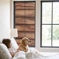 thumbnail image 3 of Western Barn Door Window Privacy Film, Country Farmhouses Wooden Grain Brown Static Cling UV Sun Blocking Tint Film Heat Control Windows Films for Bedroom Bathroom, Window Stickers 23.6"x59", 3 of 8