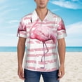 thumbnail image 5 of Uemuo Flamingo Printed Regular Fit Short Sleeve Casual Hawaiian Shirt for Men,Aloha shirt,Tropical shirt,Floral print shirt,Vacation Beach shirt-3X-Large, 5 of 9