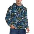 thumbnail image 2 of Balery Bicycle Colorful Pattern Mens Hoodie Kangaroo Pocket Hoodie Pullover Hooded Sweatshirt Ideal for Daily Wear Travel and Home-X-Large, 2 of 7