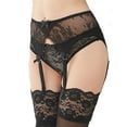 thumbnail image 4 of Varsbaby Women's Lace Panties Plus Size Garter Belt and High Stockings for Wedding, 4 of 8