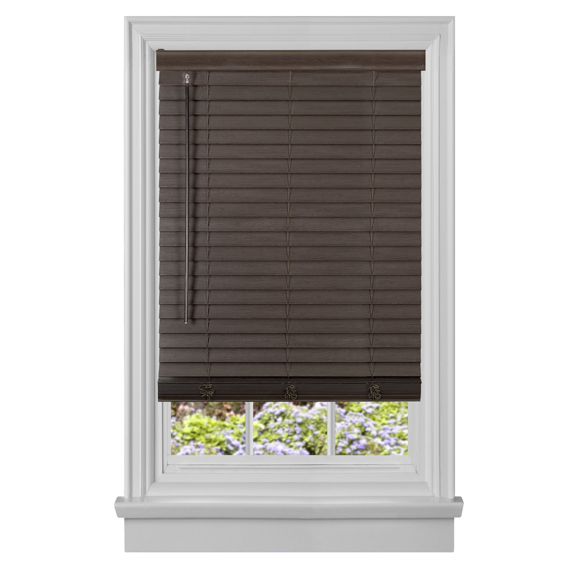 2" Faux Wood window  Blinds 36W x 64L Mahogany Plantation style 