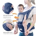 thumbnail image 4 of Canguro para Bebé de Algodón con Soporte de Cadera KUKU BABY  Portabebé Ergonómico con Asiento Antiderrapante, 4 of 6