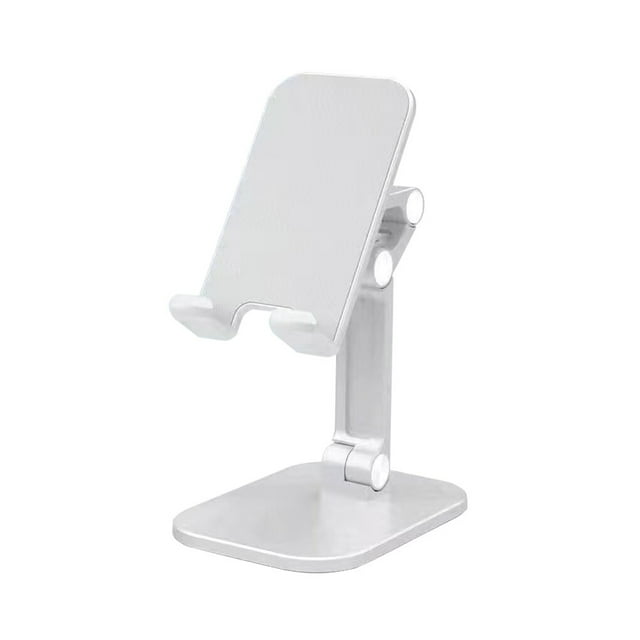 facefd Support de Téléphone Réglable Pliable Support de Table pour Ordinateur Portable en Plastique Antidérapant Support Mobile, Blanc