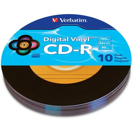 Verbatim Digital Vinyl Cd R 80 Min 700mb 10pk Multi Color