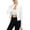 White, variant on Womens Cropped Slim Fit Workout Jacket Casual Lightweight Athletic Full Zip Up Tops with Thumb Holes 2025