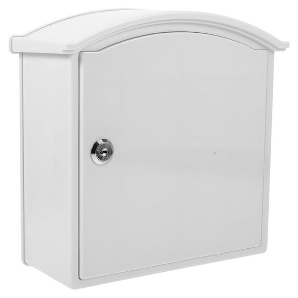 AURARMLET 1Pack Wall Mount Mailbox with Lock Lockable Plastic White for Office