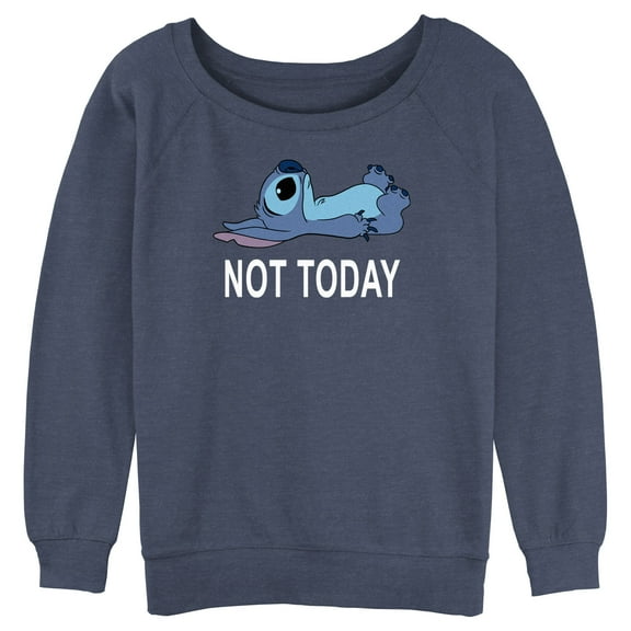 Junior's Lilo & Stitch Not Today Sweatshirt Desert Pink Large