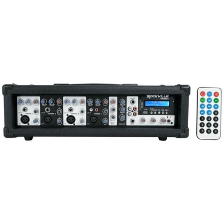 Rockville RPM48S 2000w Powered 4 Channel Mixer/Stereo Amplifier w Bluetooth/EQ