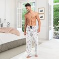 thumbnail image 7 of Christmas Santa Claus Tree Pajama Pants Mens Lounge Pants Straight-Fit Men Pajama Bottoms with Drawstring Pockets, 7 of 7