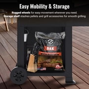 Z GRILLS Flame Expert 572 Sq.in Cooking Area 8 in 1 Wood Pellet Grill & Smoker with Direct Flame Searing, Auto Temperature Control for Outdoor BBQ, Bronze-6002B