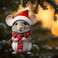 thumbnail image 2 of GERsome Christmas Ornaments, Faux Acrylic Animal Crafts Xmas Mouse Hanging Decor for Christmas Tree, Cute Christmas Tree Wreath Decor for Home Party Supplies, 2 of 5