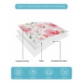 thumbnail image 5 of Quilts Twin XL Size, Elegant Spring Floral Soft Comforter Bedding Set for Bed, Pink Flower Summer Botanical Lightweight Quilted Bedspread with Pillow Cover(2 Pieces) for All Season, 68x98 Inch, 5 of 6