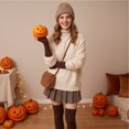thumbnail image 5 of Lumtrix Women's Striped Over Knee Thigh High Socks, Arm Warmer Fingerless Gloves Set for Halloween Christmas P One Size, 5 of 6
