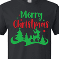 thumbnail image 4 of Inktastic Merry Christmas, Rudolph, Stars - Red Green T-Shirt, 4 of 5