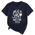 thumbnail image 5 of Tittly T Shirts for Women Spring Tops for Women Girl's Trip 2025 T Shirt Women's Fashion Round Neck Casual Short Sleeves Graphic Tees Tshirts Shirts Dark Blue XL, 5 of 5