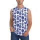 thumbnail image 1 of Fotbe Blue Vases Men's Camiseta sin Mangas Estampada para Hombres, Playera Casual para Gimnasio, Entrenamiento, Playa-Small, 1 of 7
