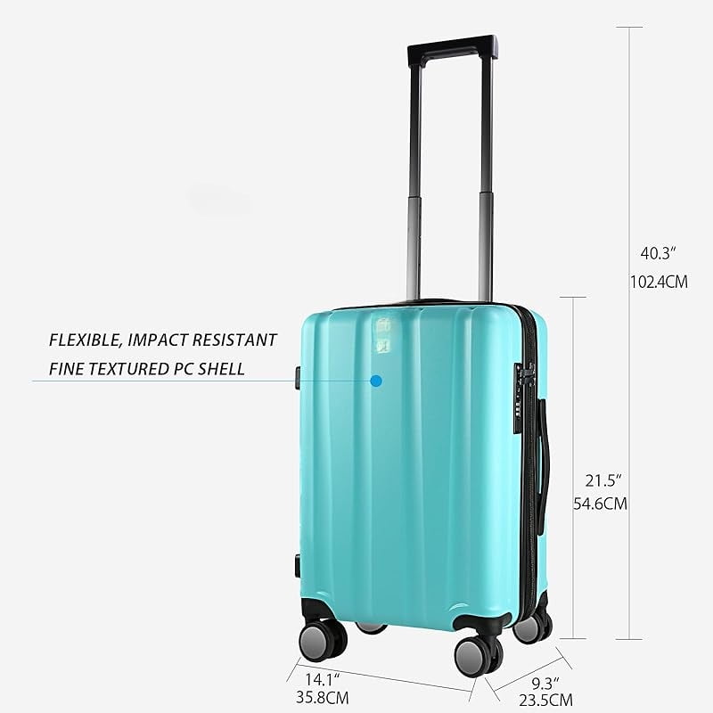 Hardside Expandable Carry On Luggage with Spinner Wheels & Built-in TSA Lock, Durable Suitcase Rolling Luggage with USB Port, Carry-On 20-Inch