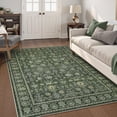 thumbnail image 1 of LIVEBOX Washable Area Rug 5x7 - Large Green Boho Living Room Rug Vintage Rugs for Bedroom, Lightweight Retro Carpet Floral Accent Rugs for Dining Room High Traffic Area, 1 of 6