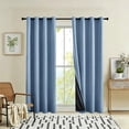 thumbnail image 7 of Kugisaki Insulated Blackout Curtains for Living Room Bedroom Privacy Sound Reducing Room Darkening Draperies Window Treatment, 7 of 7