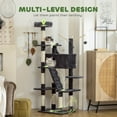 thumbnail image 4 of PawHut 59 Inch Large Cat Tree with Sisal Scratching Posts, Cozy Condo, 4 of 10