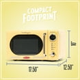 thumbnail image 5 of Nostalgia 0.7 cu ft Retro Microwave Oven, 700W Countertop Microwave Oven with Accessory Bundle, Yellow, 5 of 6