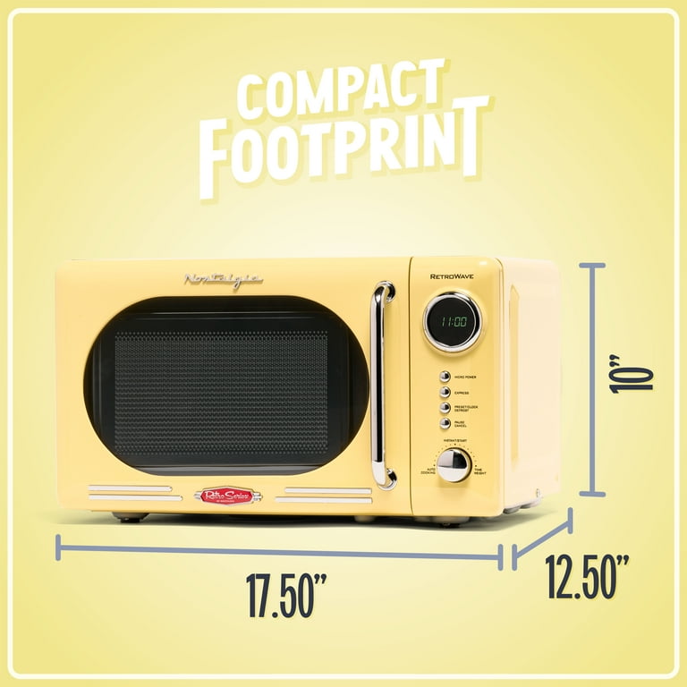 Nostalgia Small Retro Style 0.7 Cu. Ft. 700-Watts Microwave