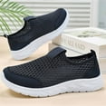thumbnail image 4 of CAICJ98 Men's Running Shoes Lightweight Breathable Casual Shoes Mesh Walking Shoes Anti-Slip Slip On Shoes Men Blue,6, 4 of 5