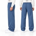 thumbnail image 2 of GINGTTO Men's Wide Leg Sweatpants, Cotton Blend, Relaxed Fit with Pockets, 2 of 7
