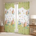 thumbnail image 2 of Castle Fairy Cute Rabbit Black Out Curtains for Preppy Child,Cartoon Jungle Animal Curtains Pack of 2 (42x63 Each),Kawaii Floral Flowers Bow Bedroom Curtains,Ultra Soft Home Decor, 2 of 6