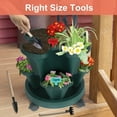 thumbnail image 2 of Whole Sale Deals 2 Pack 5-Tier Stackable Vertical Planter Tower with Removable Wheels & Tools – Space-Saving Indoor/Outdoor Garden Pots for Strawberries, Herbs, Flowers & Vegetables (Green), 2 of 16