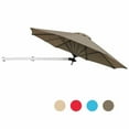 thumbnail image 2 of Costway 8ft Wall-Mounted Umbrella Telescopic Folding Tilt Sun Shade Tan, 2 of 10