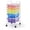 Color, variant on 6-Drawer Rolling Storage Cart - Classroom Organization on Wheels w/Removable Plastic Drawers, Mobile Art Cart for School Paper Home Office, Utility Cart with Drawers (Clear)