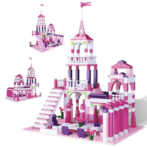 Girls Castle Building Blocks Toys for Girls 361 Pieces Princess Castle Construction Toys Set Building Bricks Toys for Kids Christmas Birthday Gift Education Building Blocks Toys