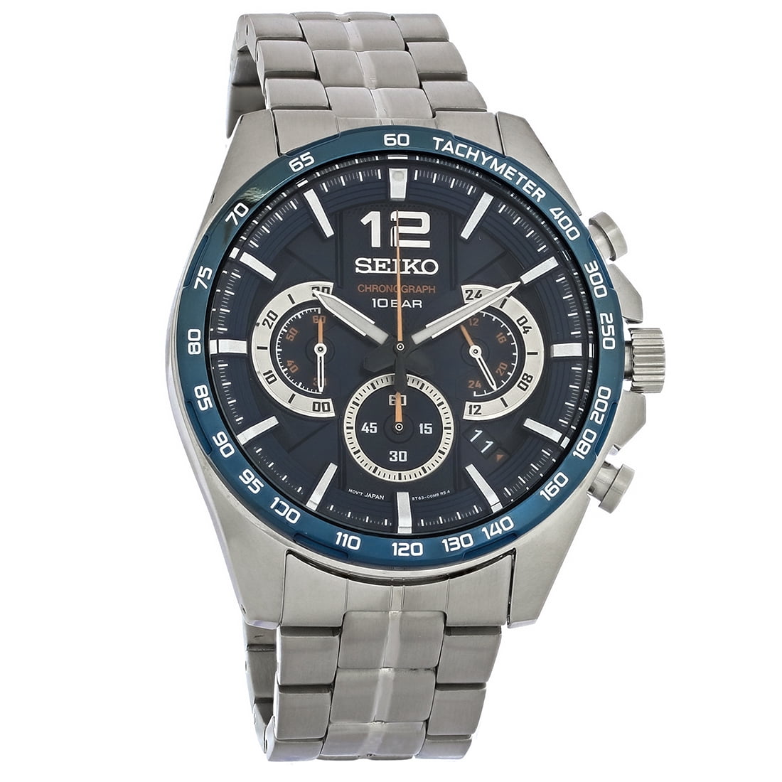 Seiko Men's Casual Watch, Japanese Quartz, Stainless Steel Strap