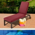 thumbnail image 4 of Water Resistant Patio Chaise Lounge Cushion Outdoor Beach with Removable Cover, 4 of 5