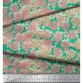 thumbnail image 2 of Soimoi Georgette Viscose Fabric Flower Watercolor Printed Craft Fabric by the Yard 42 Inch Wide, 2 of 3