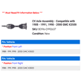 thumbnail image 2 of CV Axle Assembly - Compatible with 1988 - 1991, 1998 - 2000 GMC K3500 1989 1990 1999, 2 of 2