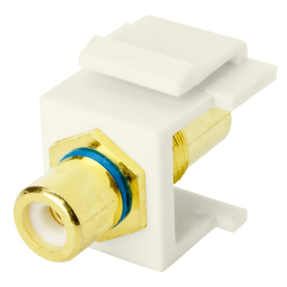Skywalker Brand — Keystone RCA Female to RCA Female Connector Insert (Blue Band | Light Almond)