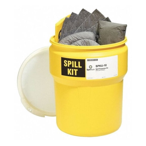 Spilltech Sorbent Pad, 26 gal, 15 in x 19 in, Universal, Gray, 100 PK GPF100H