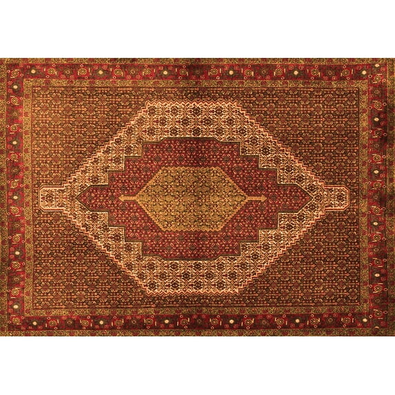 Ahgly Company Indoor Rectangle Persian Orange Traditional Area Rugs, 2' x 5'