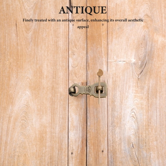 2 Pieces Chinese Cabinet Pin Latches Antique Bolt Pin 11.00X2.10X0.50CM Golden