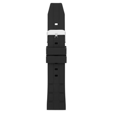 22mm Black Silicone Replacement Sport Watch Band (FMDBA015)