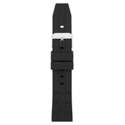 22mm Black Silicone Replacement Sport Watch Band (FMDBA015)