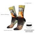 thumbnail image 4 of KLL Colorful Painted Duck Print Cool Socks Men's Women's Crew Socks Funny Crazy Novelty Stockings, 4 of 6