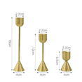 thumbnail image 2 of 3Pcs/Set Chinese Style Metal Candle Holders Simple Golden Wedding Decoration Bar Living Room Decor Home, 2 of 5
