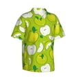thumbnail image 2 of Fotbe Green Apple Hawaiian Shirt For Men Unisex Summer Beach Casual Short Sleeve Cotton Linen Button Down Shirts-Small, 2 of 9